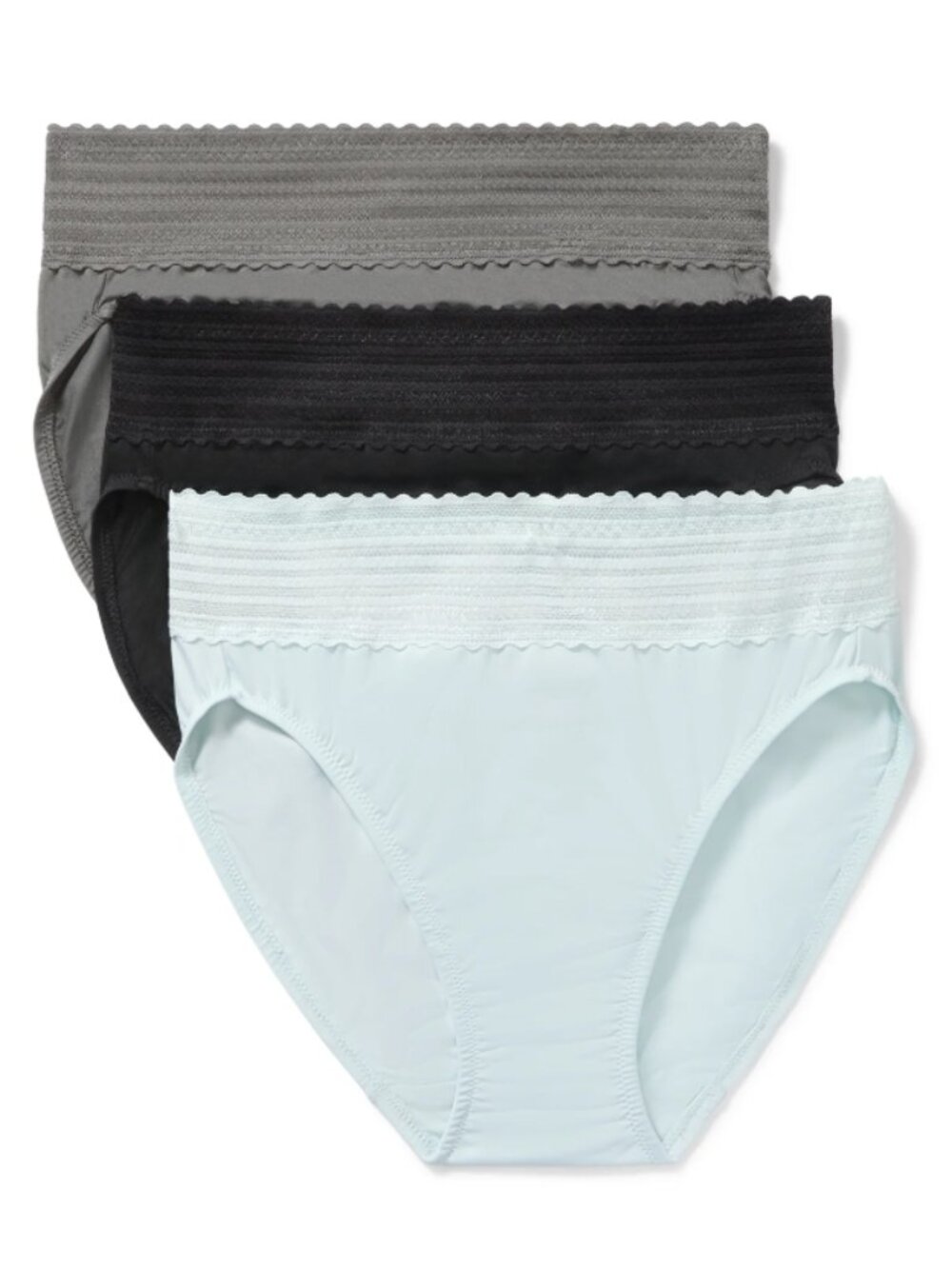 NEW Warners Blissful Benefits Women's Comfort Mid Waist Hi-Cut with Lace Large